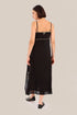 Embroidered long sleeveless dress with pockets